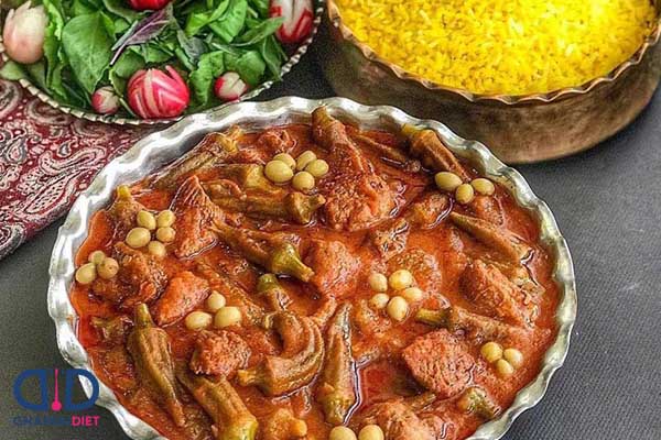 طرز تهیه خورش بامیه با گوشت