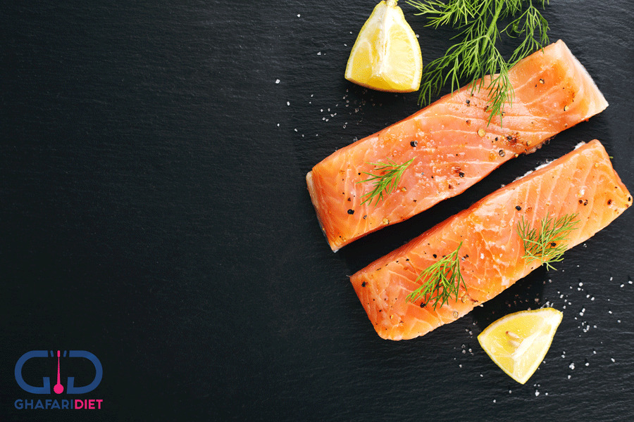 غذا‌‌های رژیمی بدون روغن با ماهی سالمون