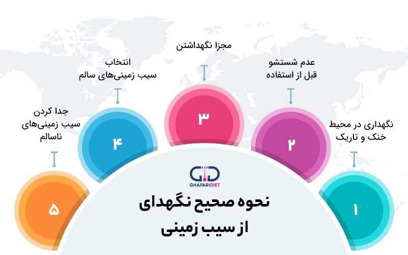 بهترین روش نگهداری سیب زمینی برای مدت طولانی