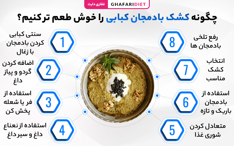 نحوه خوش طعم تر کردن کشک بادمجان کبابی